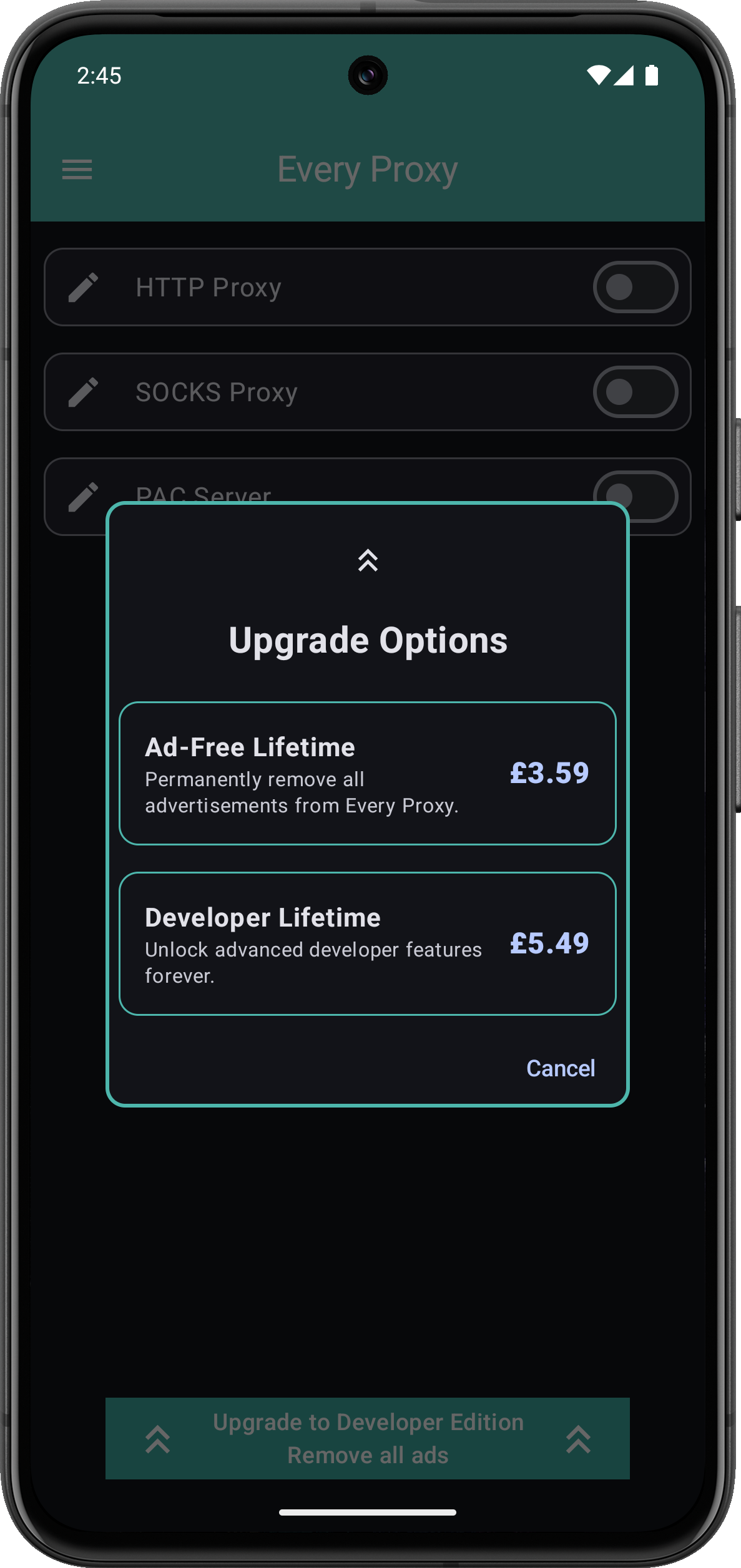 Every Proxy Active Connections Dialog